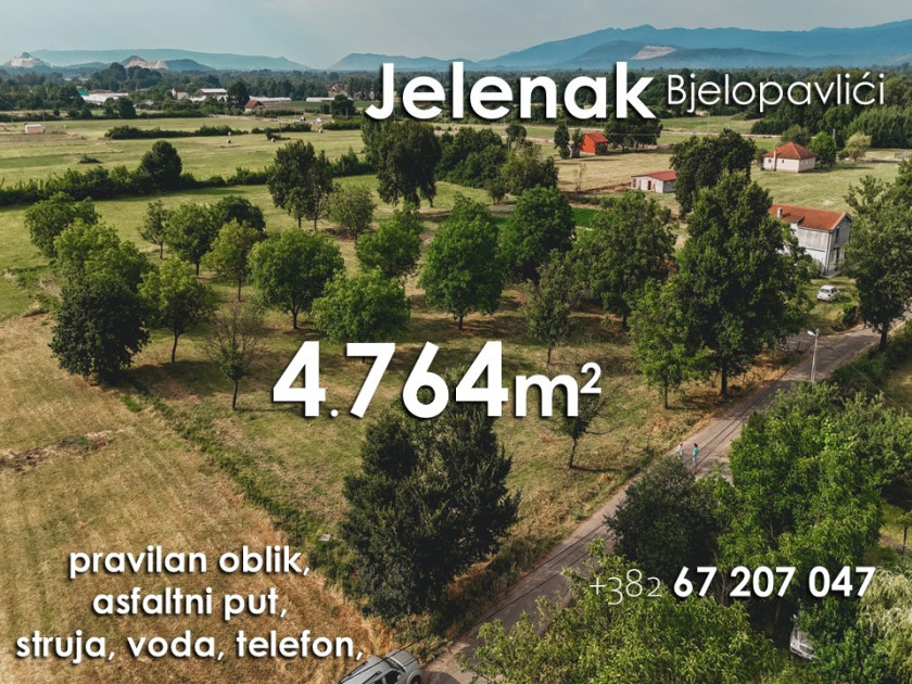 Odličan plac 4764m2, Jelenak, Danilovgrad