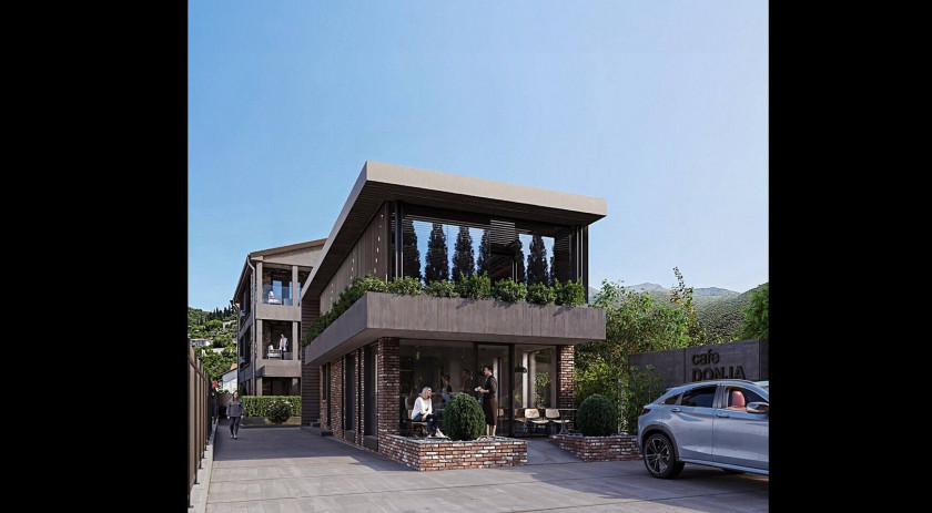 House under reconstruction in a developed area of Tivat, Tivat