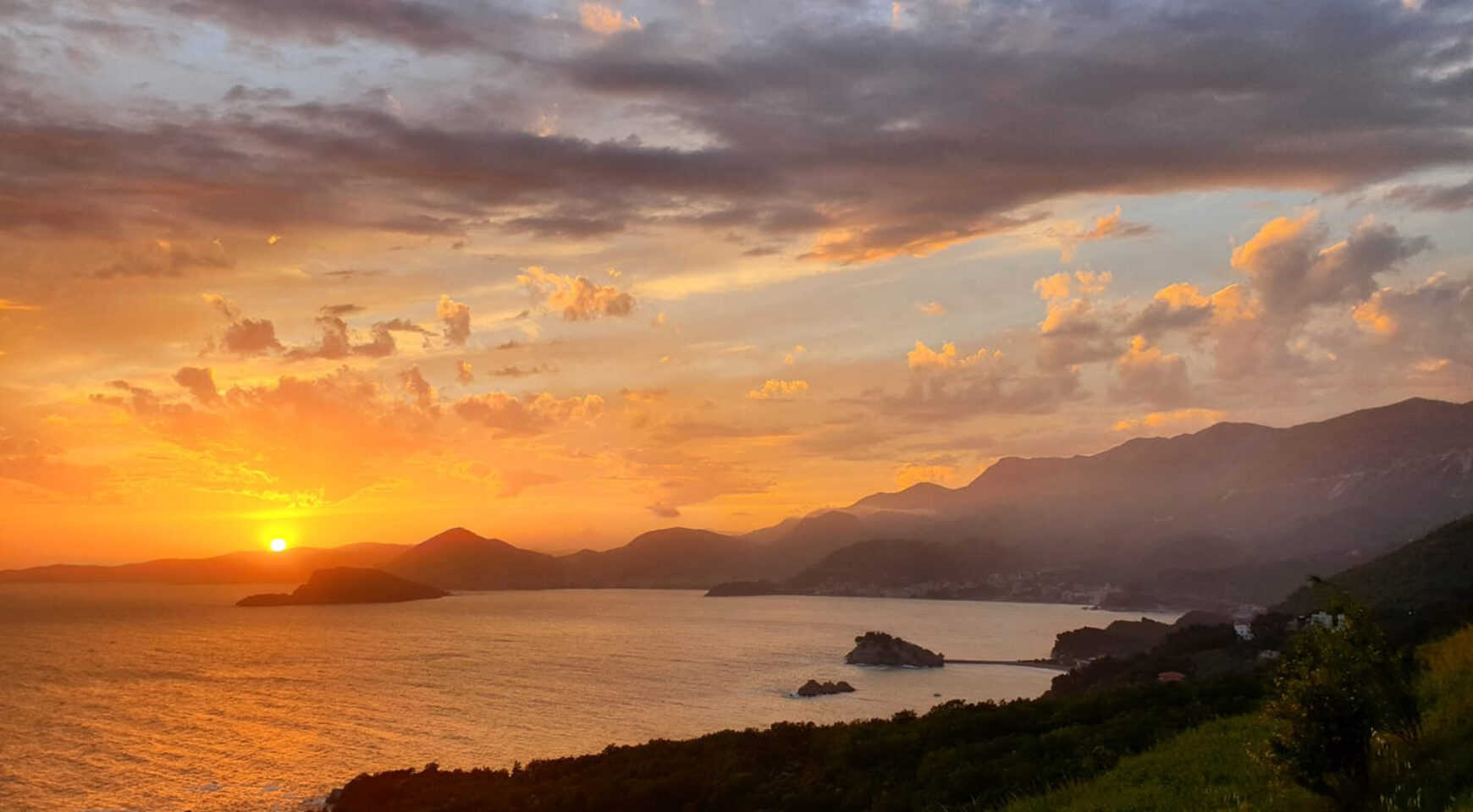 Urbanized plot 7 minutes from the sea in Blizikuce, Reževići