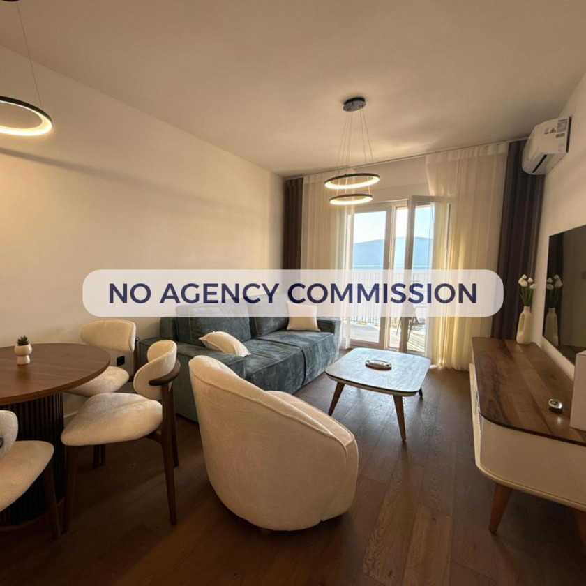 LUKSUZAN jednosoban stan 55 m² – prva linija uz more, Donja Lastva, T