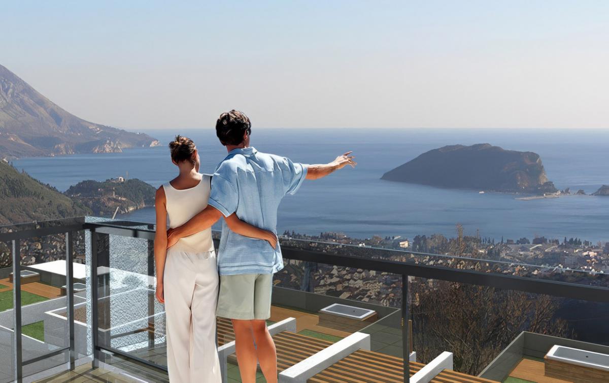 Stan sa 2 spavaće sobe u novom stambenom kompleksu sa luksuznom infrastrukturom u Budvi