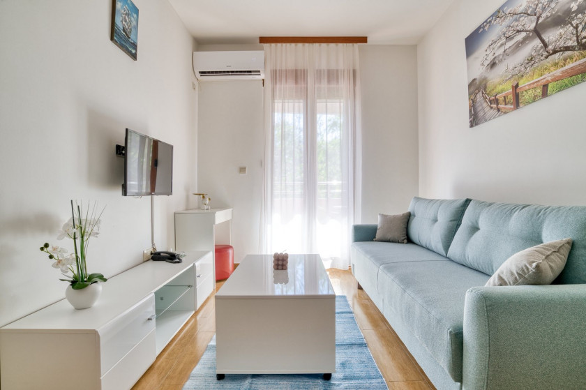 Moderno opremljen jednosoban stan sa pogledom na more u Đenovićima