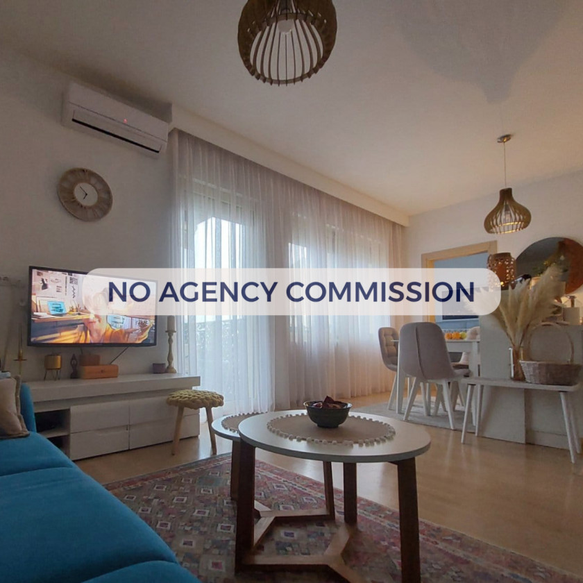 Modern 1-bedroom 50 m² apartment with sea view terrace – Dobrota, Kotor, garage