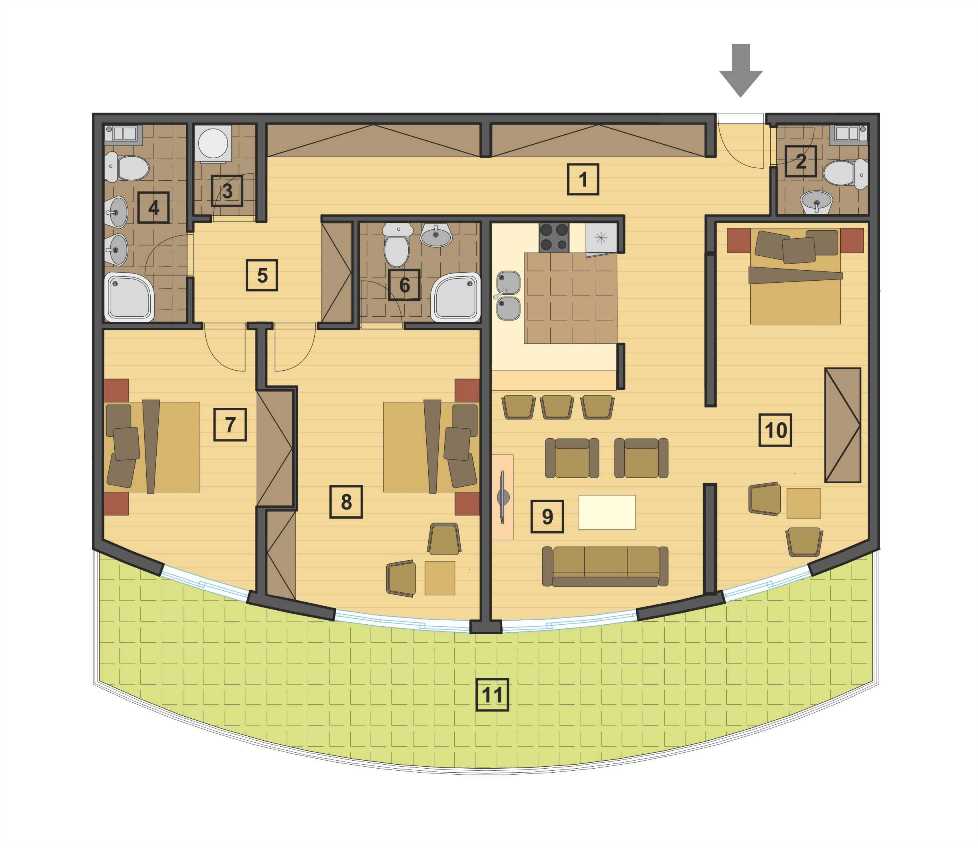 Квартира в Petrovac, 169 m²